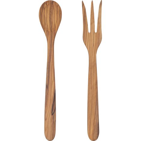 Signes Grimalt Il sert des salades de cuisine  Couvrir la salade Set 2U Ustensiles bruns 5x30x5cm 332