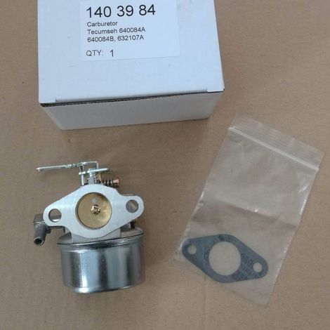 Carburateurs Tecumseh 640084A, 640084B, 632107A, type à chambre à flotteur, adaptés aux moteurs Tecumseh, assurant une alimentation en carburant stable. (1/5)