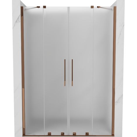 Mexen Velar Duo portes de douche coulissantes 160 cm, givré, or rose - 871-160-000-32-60 (1/5)