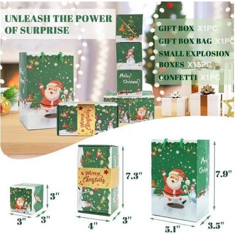 Boîte Surprise Explosive - Boîte à Argent Pliable avec Effet Rebond - Pour Cadeaux de Noël Anniversaire Mariage - Lot de 10 Pièces