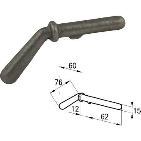 Chiavistello per forcella ribaltabile P.T.R. Cermag 60473