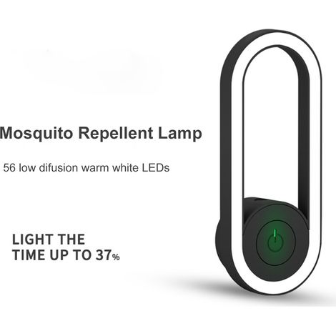 Ortviai Lampe anti-moustiques ultrasonique avec veilleuse LED, 56 LEDs chaudes, détection crépusculaire automatique, sans toxine (1/4)