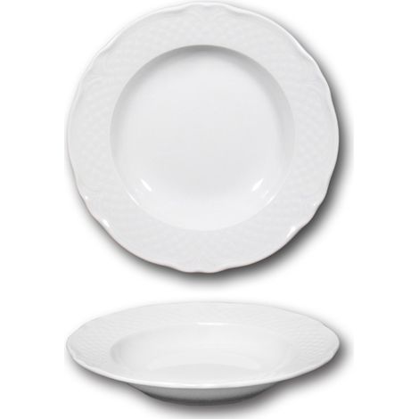 MALAGA PIATTO FONDO 23CM BIANCO (1/2)