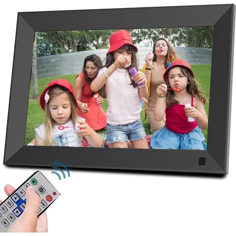 Cadre Photo Numérique 10,1 Pouces - Cadre Digital Cadre Photo Électronique avec Télécommande 1280x800 HD IPS Écran Tactile USB Carte SD Rotation Automatique/Photo/Musique/Lecteur Vidéo/sans WiFi (1/5)