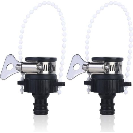 2-teiliger Schlauchanschluss Runder 20–24 mm Universal-Mischbatterie-Küchenhahn-Schlauchanschluss Verstellbarer Edelstahl-Kragenanschluss für Gartenschläuche (1/4)