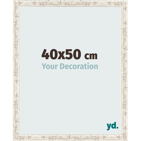 yd. - Cadre photo 40x50 - Blanc Vintage - MDF - Bologna (1/5)