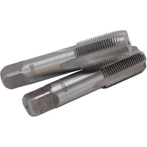 Taraud à goujure droite, lot de 2 tarauds métriques M20x1,5 en acier rapide pour le perçage du métal et du bois (1/5)