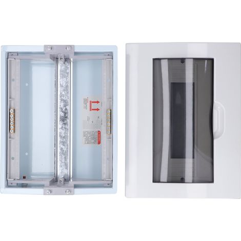 Boîtier électrique encastré LRP1 12 modules Merlin, couvercle transparent, rail DIN, support breveté, série nouvelle génération (1/5)