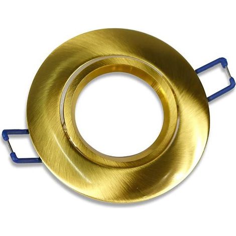 Porta faretto ad incasso orientabile per controsoffitto supporto tondo per faretti in alluminio Oro