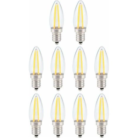 Dimmbare Retro-LED-Filamentlampe, E12 2W warmweiße LED-Lampe mit Augenschutz (1/5)