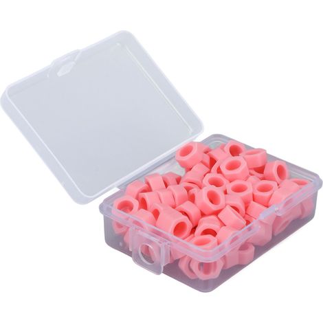 100 anneaux de codage dentaire en silicone de couleur rose pour l'identification des instruments (1/5)