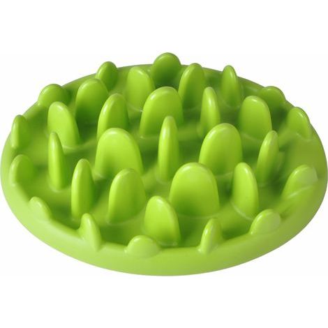 Gamelle Anti-glouton Gamelle Interactif pour Chien Chat Gamelle Evite Manger Vite (Vert) (1/5)