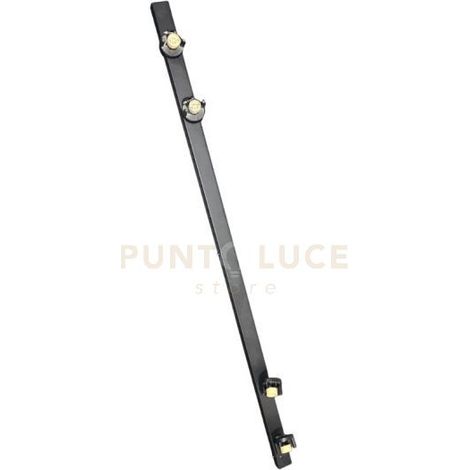 Sistema Modulare Moderno Snodo Faretti Metallo Nero Opaco 4 Luci Gu10