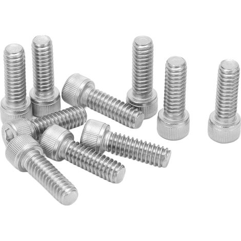 10 boulons hexagonaux pour couvercle de soupapes, 1/4-20x3/4, de remplacement pour SBC Chevy 283 327 350 383 400 (1/5)