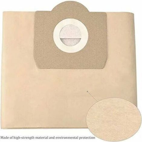 Sacs Aspirateur pour Karcher 6.959-130.0 WD3 WD3P MV3 Sacs Filtrants en Papier de Rechange pour Aspirateur Wet & Dry, Sac pour Karcher WD3 Premium Accessoires Pièces Détachées(5 lots) (1/5)