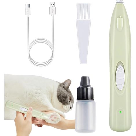 Coupe-Griffe pour Chien  Tondeuse Professionnelle Pour Poils De Pattes  Appareil Rechargeable Pour Poils Visage Oreilles Fesses Et Yeux Des Animaux (1/5)