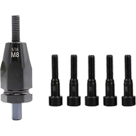 Outil à riveter, tête de traction de rivets avec 5 tiges de traction, accessoire pour pistolet à riveter - M8