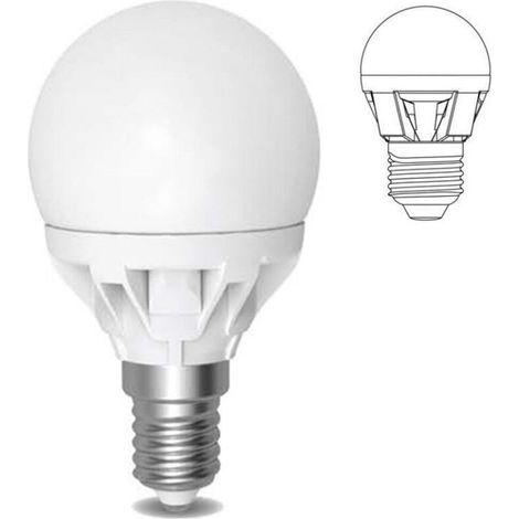 Lampe Led 6w Watt E14 490 Lumen Blanc Chaud 3000°k Globe Sphère Mat (1/3)