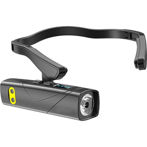 Linterna frontal recargable - Nueva linterna frontal LED para oídos 2025, 500 lúmenes, sensores de movimiento y 5 modos con luz blanca y roja - Adultos, camping - 5 m (1/3)