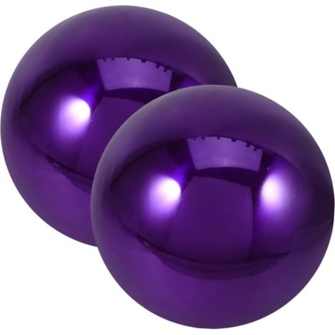 2pièces Boule à Facettes pour Jardin Globe Miroir Réfléchissant Sphère Décorative Plein Air Lot (1/5)