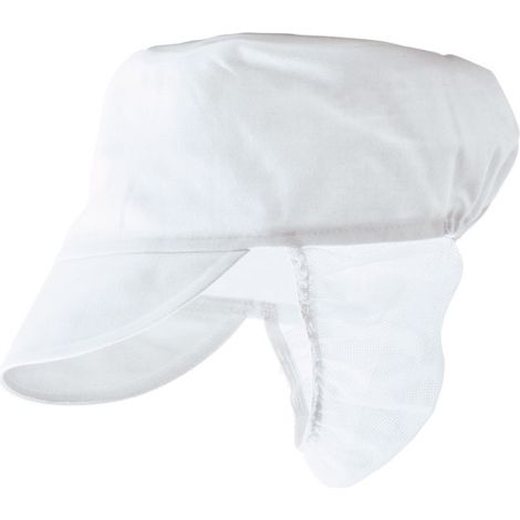 Gorro de cocina con redecilla color blanco talla única S896