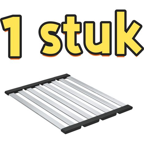 pièce - Égouttoir - Pliable - Rangement pour ustensiles de cuisine et baguettes - Convient pour égoutter et ranger les ustensiles de cuisine - 40 x 32,5 x 3 cm - Noir (1/5)