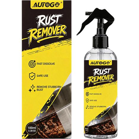 Le spray antirouille AUTOGO élimine les taches de rouille sans endommager les jantes, redonnant à la voiture son éclat métallique. (1/2)