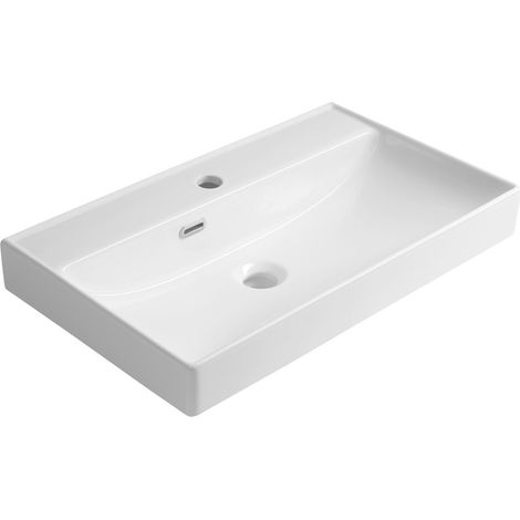 Lavabo en céramique PARLA 65x38cm, blanc (1/4)