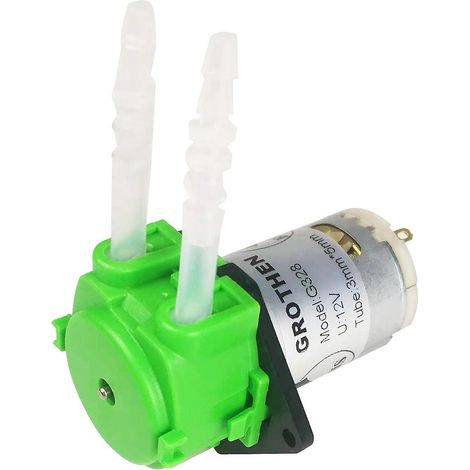 12-V-Gleichstrom-Dosierpumpe, Schlauchpumpe, Mini-Wasserpumpe, selbstansaugend, 3 mm, 5 mm, grün