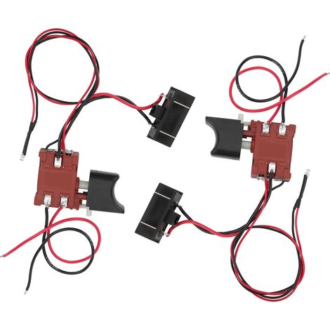 Lot de 2 interrupteurs de scie à vitesse variable avec gâchette et témoin lumineux.