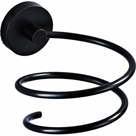 Porte Sèche Cheveux Support Titulaires de Sèche-Cheveux (Noir) (1/5)