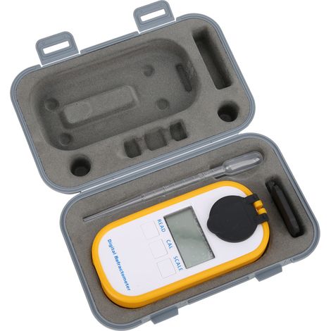 Réfractomètre numérique DR401 avec écran LCD, mesure TDS/Brix sucre, jus de fruits, vin, testeur de concentration précis, portable pour usage professionnel. (1/5)