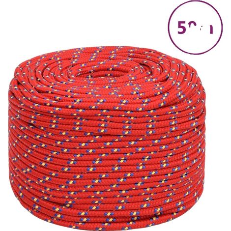 Corde, Polypropylène, Haute Résistance, Rouge (1/2)
