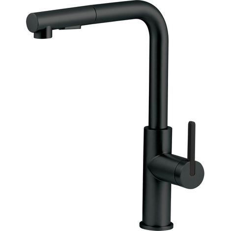 Évier de cuisine noir mat avec douchette multifonctionnelle DEANTE MOMI BKMN73M Noir mat (1/5)