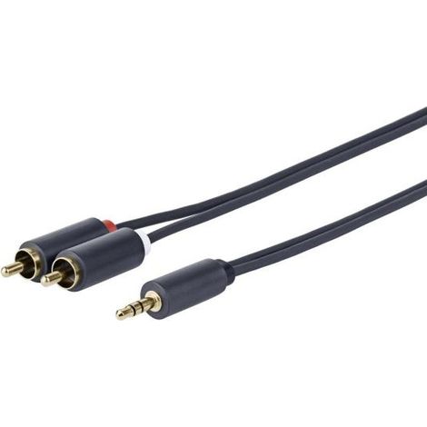 Cavo audio Vivolink PROMJRCA15 da 15 m con 2 connettori RCA da 3,5 mm, colore nero.