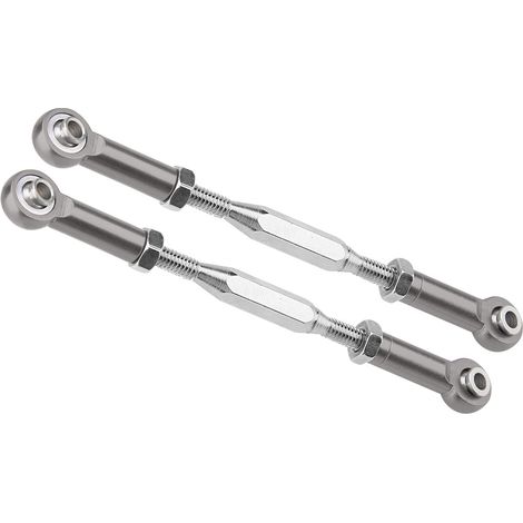 Tiges de direction en aluminium pour Traxxas Slash 1/10, couleur gris métallisé (1/5)