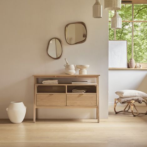 Tikamoon Pola Console en chêne H 85 cm × L 120 cm × P 42 cm (1/5)
