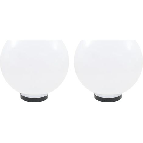 Juego de 2 lámparas LED esféricas de 30 cm iluminación decorativa para jardín o patio que crean un ambiente acogedor fabricadas en PMMA blanco 020045968 (1/5)