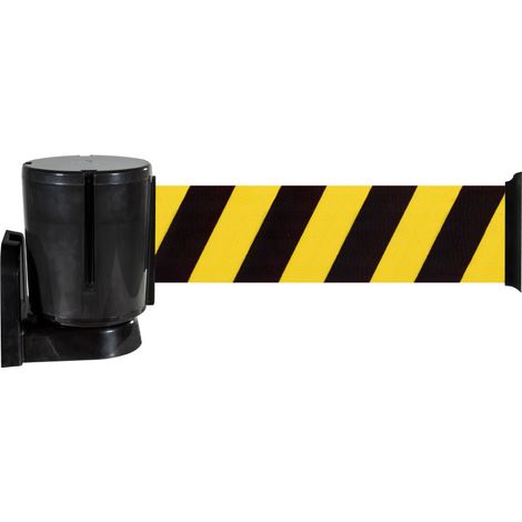 Enrouleur mural sangle Jaune/Noir 10m x 100mm - 2801218 (1/4)