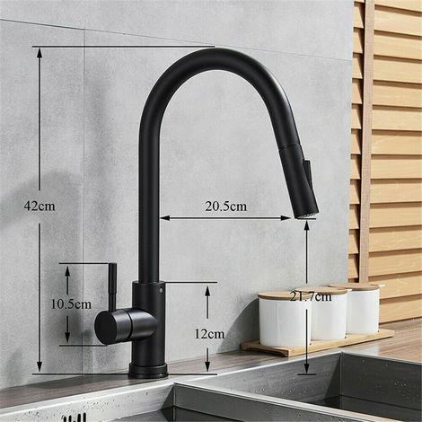 Mélangeur de cuisine rétractable chaud et froid - noir, 40x21.6CM, 1pc (1/4)