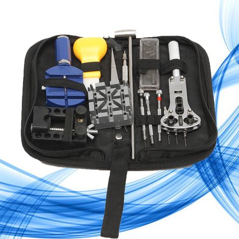 Watch repair tool set, 20-piece set, screwdriver set, watch disassembly tool set, black.--BIEMMEDUE (1/5)