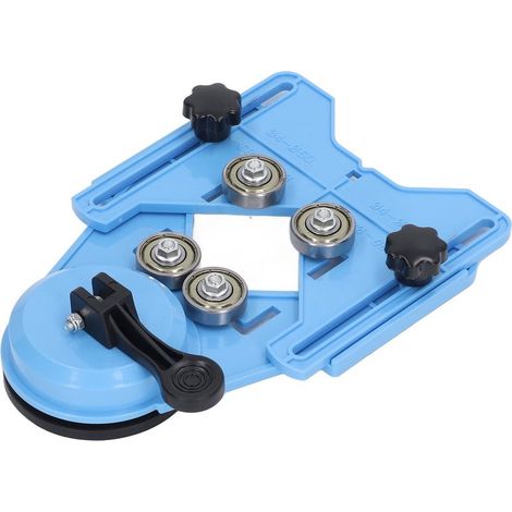 Localisateur de guide de perçage de trous bleus, avec ventouse, gabarit de scie pour marbre, carrelage, verre (1/5)