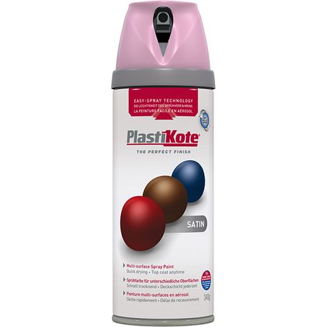 PlastiKote 440.0022107.076 Twist & Spray Satin Cameo Pink 400ml PKT22107