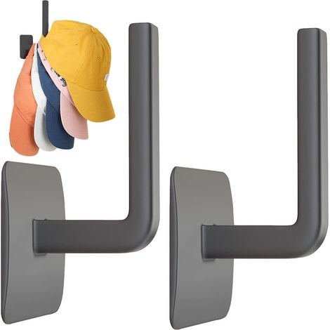 Porte-chapeaux pour casquettes de baseball  Crochets adhésifs muraux pour chapeaux, organisateur de porte pour casquettes de