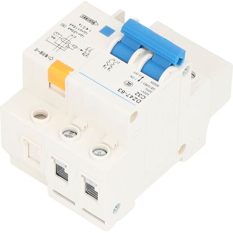 Disjoncteur différentiel de faible puissance avec protection 30 mA 400 V 2P+N 32 A DZ4763 C32 (1/5)