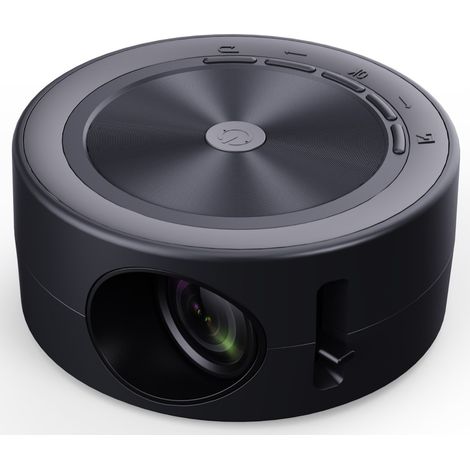 Mini vidéoprojecteur portable LCD, taille de projection 14‑100 pouces, résolution max 1080P, alimentation DC 5V, avec télécommande infrarouge (1/5)