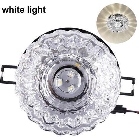 Spot encastré LED cristal, 5 W, avec ouverture, pour un éclairage décoratif créatif dans un couloir, un hall d'entrée, un salon ou une chambre. (1/5)