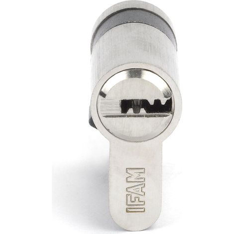 Cylinder Start STR1030N Serrure de sécurité cylindrique, nickelée, 10 x 30 mm, avec 5 clés de sécurité en acier nickelé, cylindre profilé européen, serrure de porte intérieure et extérieure