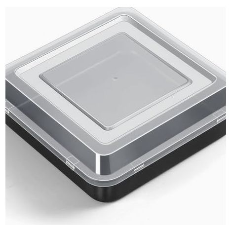 Plats à four carrés, lot de 2, 16 x 16 x 5 cm, en acier inoxydable, moules à gâteaux sains avec revêtement antiadhésif et couvercle, plats à brownies carrés pour lasagnes, gâteaux et gratins, faciles
