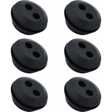 Bouchon Tuyau Carburant - Joint Reservoir Caoutchouc - 2 Trous - Pour Debroussailleuse - Lot de 6 (1/5)